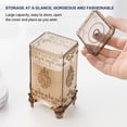 thumbnail image 5 of Dengjunhu European Style Clear Makeup Cotton Pad Dispenser Cosmetic Container Storage Box, 5 of 7