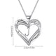 thumbnail image 2 of Collar de diamantes en doble corazon Xihbxyly Collar de parejas 26 letras en inglés, 2 of 2