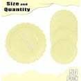 thumbnail image 2 of 50 Pieces Yellow Paper Plates 7 Inch Yellow Scalloped Plates Disposable Dinner Plates for Wedding Baby Shower Birthday Party Dessert Plates, 2 of 7