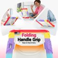 thumbnail image 3 of Case for iPad Air 5th Generation/iPad Air 4th Generation 10.9 inch, 360 Rotating Stand Handle Shoulder Strap Heavy Duty Shockproof Cover, Rainbow Red, 3 of 7