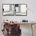 thumbnail image 2 of Stupell Industrial Abstract Grey Geometric Abstract Painting Black Framed Art Print Wall Art, Set of 2, 2 of 8
