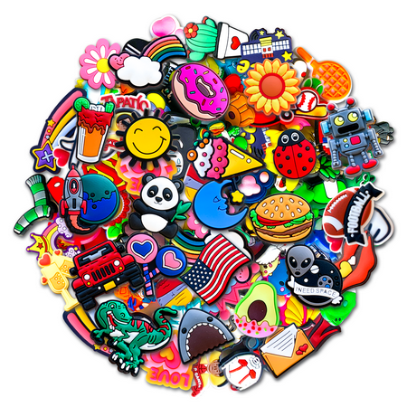 

Random Shoe Charms for Croc Clog Sandals Slides Cute Mixed Shoes Decorations for Kids Girls Boys Teens