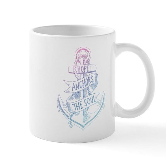 CafePress - Hope Anchors The Soul Mugs - 11 oz Ceramic Mug - Novelty Coffee Tea Cup