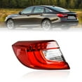 thumbnail image 2 of LABLT Driver Side Outer Tail Light for 2018-2021 Honda Accord Sedan Rear Brake Tail Lamp Assembly LH Left Side 33550TVAA01 HO2804118, 2 of 5