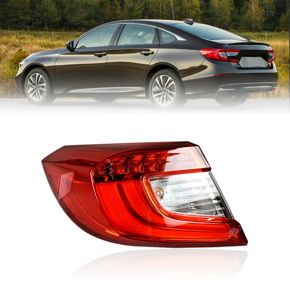 Genrics LED Tail Lights Assembly Replacement for 2018-2021 Honda Accord Left Side Taillight 33550TVAA01 FOOHTH4019 Car Right Tail Brake Light Rear Lamp
