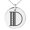 Silver, variant on Stainless Steel Letter D Initial Metro Retro Monogram Engraved Small Medallion Circle Charm Pendant Necklace