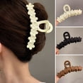 thumbnail image 2 of Pinza para el pelo para mujer, color sólido, antideslizante, con decoración floral, dientes cruzados, resistente, fijación elástica para el cabello, 2 of 8