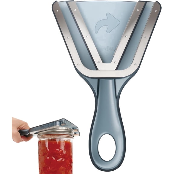 Jar Opener for Weak Hands & Seniors with Arthritis – Easy Twist-Off Lid & Bottle Opener – Ergonomic Non-Slip Handle, Unique Kitchen Gadget & Ideal Christmas Gift for Elderly, Women & Men (Gray)