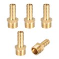 thumbnail image 1 of Conector adaptador de manguera de latón con espiga de 8mm x 1/4" G Macho 5pcs, 1 of 3