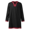 thumbnail image 5 of JOANKDMI Men's Renaissance Viking Tunic Long Sleeve Medieval Shirt Vintage V Neck Pirate Costume Classic LARP Top for Halloween Themed Party Cosplay Festivals, S-5XL, 5 of 6
