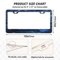 thumbnail image 2 of Aluminum License Plate Frame 2 Pack Car Exterior Accessory Car Tag Holder for Front Rear Plates Cars Decor Blue Rose Pattern, 2 of 7