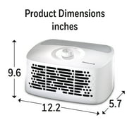 Honeywell Tabletop Air Purifier with Dual Action Carbon Filter, 100 sq. ft., White, HHT270