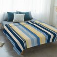 thumbnail image 4 of Blue Yellow Striped Blanket Soft Cozy Warm Throw Blanket for Couch, Plush Fuzzy Flannel Fleece Blankets for Sofa, Farmhouse Stripes Vintage Bed Blankets Lightweight Gifts for Women, 40"x60", 4 of 9
