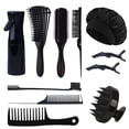 thumbnail image 2 of Kuaixian Professional Hairdressing Tool Set Anti-Knot Brush Wide-Tooth Comb Spray Bottle Satin Cap for Wig & Real Hair Care 11 Pieces, 2 of 7