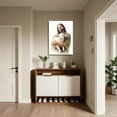 thumbnail image 3 of Jesus with Lamb Canvas Wall Art - Religious Inspirational Home Decor Frame, 3 of 8