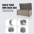 thumbnail image 6 of BENTISM Outdoor 120 Gallon Deck Box, Grey, 6 of 10