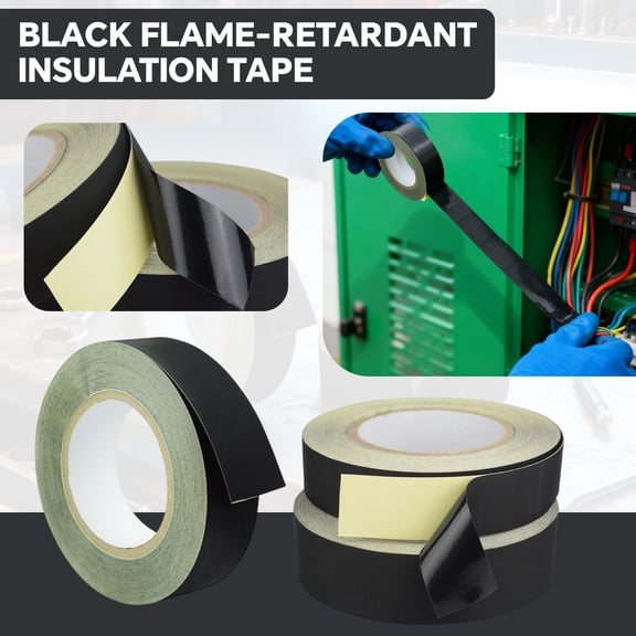 Acetate Cloth Tape Flame Retardant High Temperature Adhesive for Electrical Repair Insulation Laptop Auto Guitar Heavy Duty Black (118inch x 0.8inch)