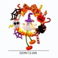 thumbnail image 4 of Halloween Decorations Saving, Light Up Halloween Themed Wreath Wall Hanging Ornament, Wall Hanging Garland, Spooky Porch Entryway Indoor Outdoor Mantel Halloween Holiday Party Scene Decoration Gift, 4 of 7
