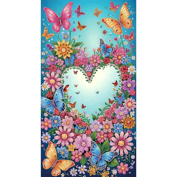 Kit Con Forma Especial Parcial DIY 5D Flores 40x70cm