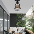 thumbnail image 1 of Lampe de Plafond Industrielle Cage en Fer Forgé Couverture de Plafond, 1 of 10