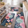 thumbnail image 2 of Pioneer Flower Floral Print Pattern Kitchen Rugs Sets Of 3,Kitchen Runner Rugs Non Skid Washable,Decorative Kitchen Floor Mats for Kitchen,Sink,Laundry,17"x30"+ 17"x47" + 17"x59", 2 of 6