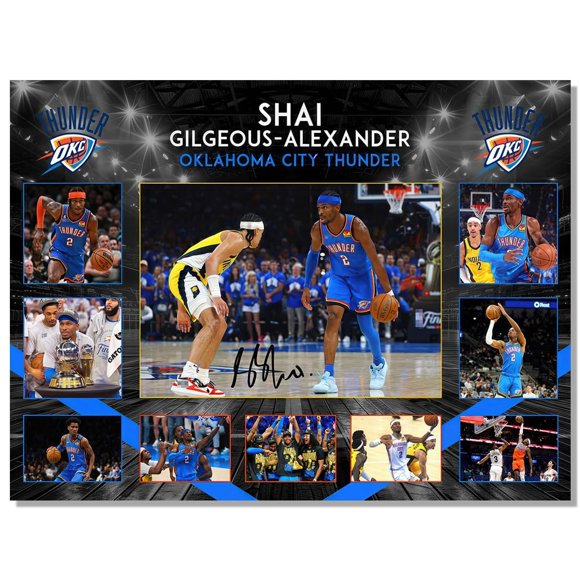 Póster MENKARWHY de Shai Gilgeous‑Alexander firmado – Impresión artística