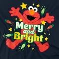 thumbnail image 2 of Sesame Street Christmas Merry And Bright Elmo Unisex Adult T Shirt, Navy, 6X-Large, 2 of 5