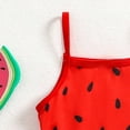 thumbnail image 5 of Girls Swimsuit Summer Watermelon Print Sleeveless Cute One Piece Bathing Suit for Kids Comfortable Beach Swimwear Red 4 Years-5 Years, 5 of 5