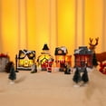 Winter Clearance Wivi 10Pcs/Set Christmas Village LED Lighted