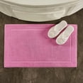 thumbnail image 4 of Hawmam Linen Pink Bath Mats, 21 x 34 inches, Pack of 2 - 100% Ring Spun Cotton, Banded Design, Highly Absorbent, Machine Washable for Bathroom Floor, 4 of 6