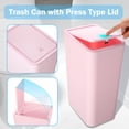 thumbnail image 4 of Bote de basura SHPMXUPW de 10 l/2.6 galones con tapa para baño, color rosa, 4 of 6