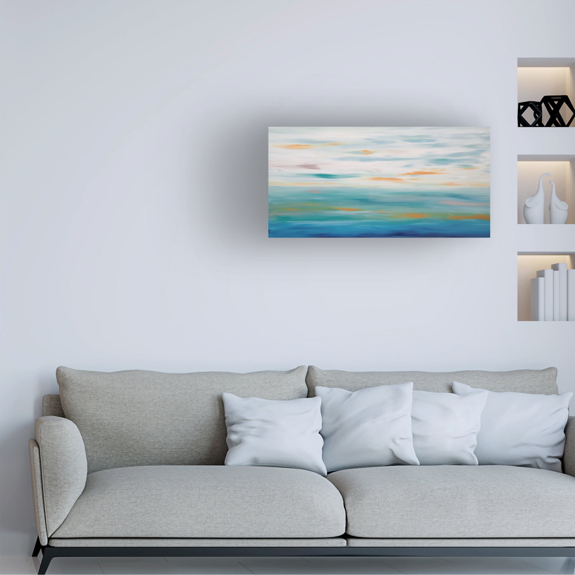 Canvas Wall Art - Hilary Winfield 'Sunrise 57' Wall Art for Living Room, Bedroom, or Office Décor by Trademark Fine Art - 24 x 12 Inches