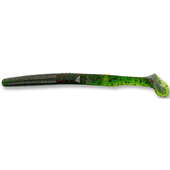 Gary Yamamoto 5" Swimming Senko Fishing Lure, Watermelon with Large Black and Small Red Flakes