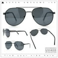 thumbnail image 2 of Mens Racer Tear Drop Double Bridge Officer Police Style Metal Sunglasses Gunmetal - Black, 2 of 8