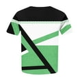 thumbnail image 4 of EHTMSAK Dressy Womens Tops Plus Size Solid Tee Shirts Clearance Crew Neck Ladies Short Sleeve Tops with Lower Sides Summer Womens Plus-Size Tops for Leggings Green 5X, 4 of 4