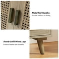 thumbnail image 6 of Tina's Home Boho 31" Rattan 2 Doors Sideboard with 1 shelf, Wooden Storage Cabinet Credenzas Buffet Home Acorn, 6 of 7