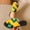 Yellow, variant on Women's Color Block Flat Sandals Open Toe Ring Leather Dressy Beach Vacation Slide Sandals Yellow 5.5(36)