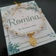 thumbnail image 2 of Pulsera Cristal Blanco Y Dije de Cruz Chapa de Oro Recuerdo Con Tarjeta Personalizada Para Bautizo, Primera Comunión, Confirmación, Boda, xv Años,etc.Paquete 10 Piezas, 2 of 5