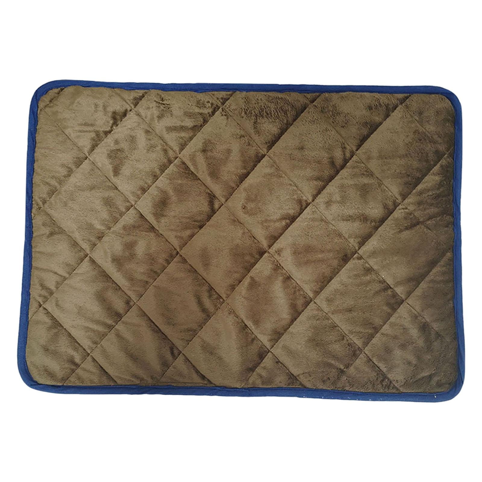Self Heating Pets Pad Dogs Cat Cage Washable Non Slip Bottom Sleeping Mat Soft Self Warming Mat for Outdoor Kitty Animals Home Bedroom Coffee 40x50cm