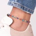 thumbnail image 2 of ORUYROP 18k Gold Plated Evil Eye Anklet Bracelet-Made In Brazil, 2 of 3
