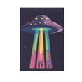 thumbnail image 6 of Yayeee Garden Flag 12" x 18" Double Sided Outdoor Yard Lawn Holiday Decorations, Purple UFO, 6 of 6