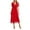 Red, variant on Womens Dress Summer Mesh Embroidery Lace Bright Silk V Neck Mid Length Dresses Elegant Ladies Formal Sheath Chic Clothes