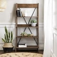 thumbnail image 2 of Walker Edison Frankie 68" Solid Wood Ladder Bookshelf - Brown, 2 of 2