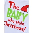 thumbnail image 6 of Hirigin My First Christmas Baby Girl Outfit Newborn The Baby Who Stole Christmas Romper Green Flared Pants Xmas Hat 3pcs Set, 6 of 8