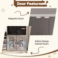 thumbnail image 4 of Cat Litter Box Enclosure with Doors, Double Cat House with Storage Space, Enclosed Litter Box Furniture with Ladder, Grey, 4 of 8