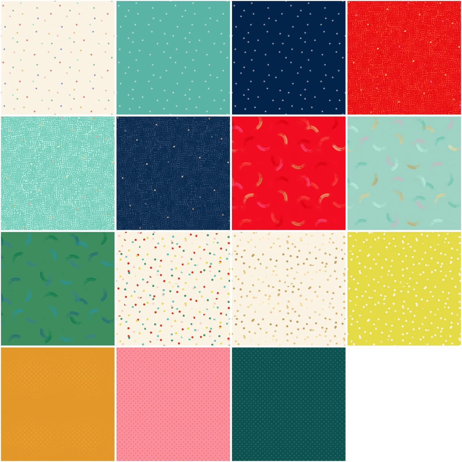 Jelly Roll - Jolly Basics Ruby Star Society Moda 2.5" Strips Roll-Up Bundle Quilter's Cotton Fabric Precuts (RS5091JR) M493.37