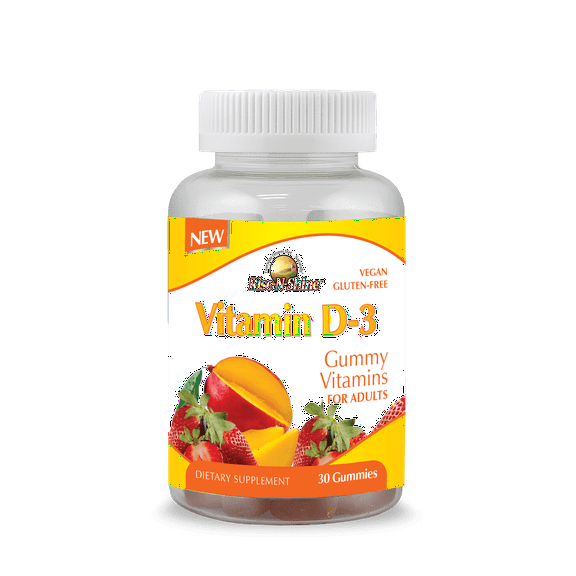 Rise-N-Shine Vitamin D-3 Gummies, Dietary Supplement, 30 Count