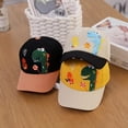 thumbnail image 3 of Summer Baby Boy Baseball Hat Dinosaur Infant Visor Caps Cotton Toddler Boys Sun Hats, 3 of 8