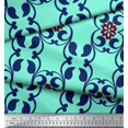 thumbnail image 3 of Soimoi polyester Crepe Fabric Floral & Filigree Damask Decor Fabric Printed Yard 52 Inch Wide, 3 of 3