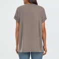 thumbnail image 6 of SUNBS Women's Oversized Tops Business Casual Short Sleeve T-Shirt Summer Blouses, 6 of 7